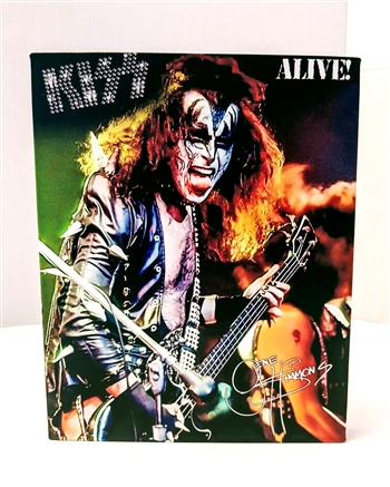 KISS ALIVE! GENE SIMMONS 8x10 canvas print wall art Rock n Roll collectible