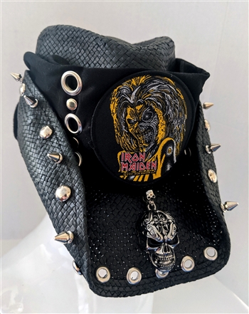 IRON MAIDEN Tribute Custom Shapeable Cowboy Hat black Rock and Roll Heavy Metal hats accessories