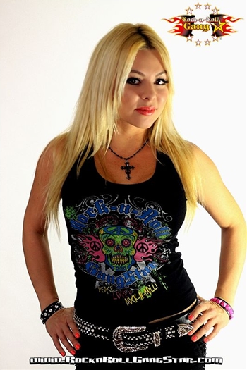 Peace Skull Girls Boy Beater Tank Top Rock Heavy Metal t shirt
