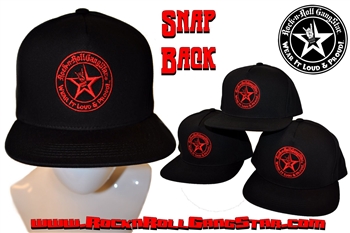 Wear It Loud & Proud! tm Red Logo Snap Back Ball Cap Rock n Roll Heavy Metal Biker clothing accessories Rock-n-Roll GangStar